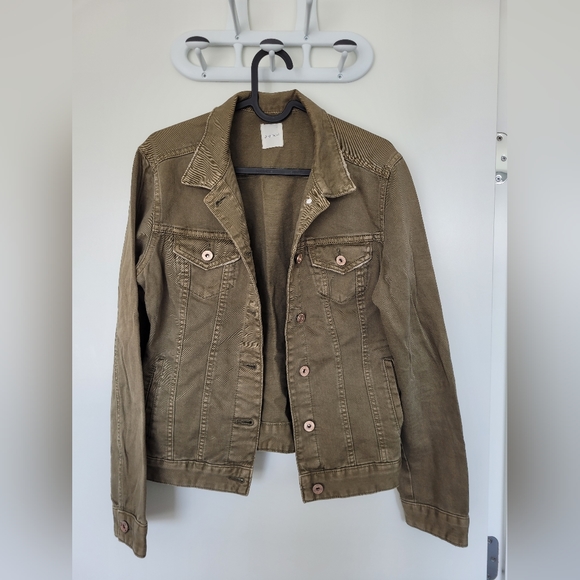 Olive green Demin jacket, size 4 - Picture 1 of 5